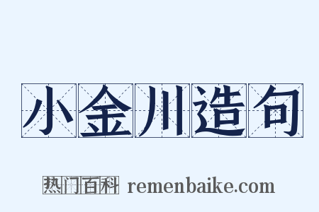 小金川造句是什么意思的图片
